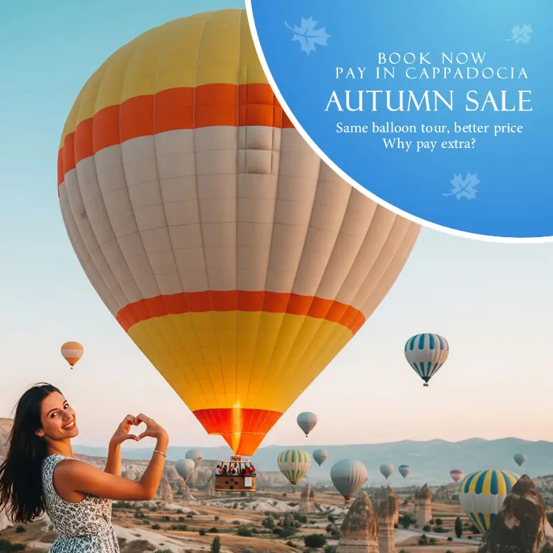 Autumn balloon tour in Cappadocia on sale