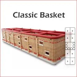 Hot air balloon basket for 28 people